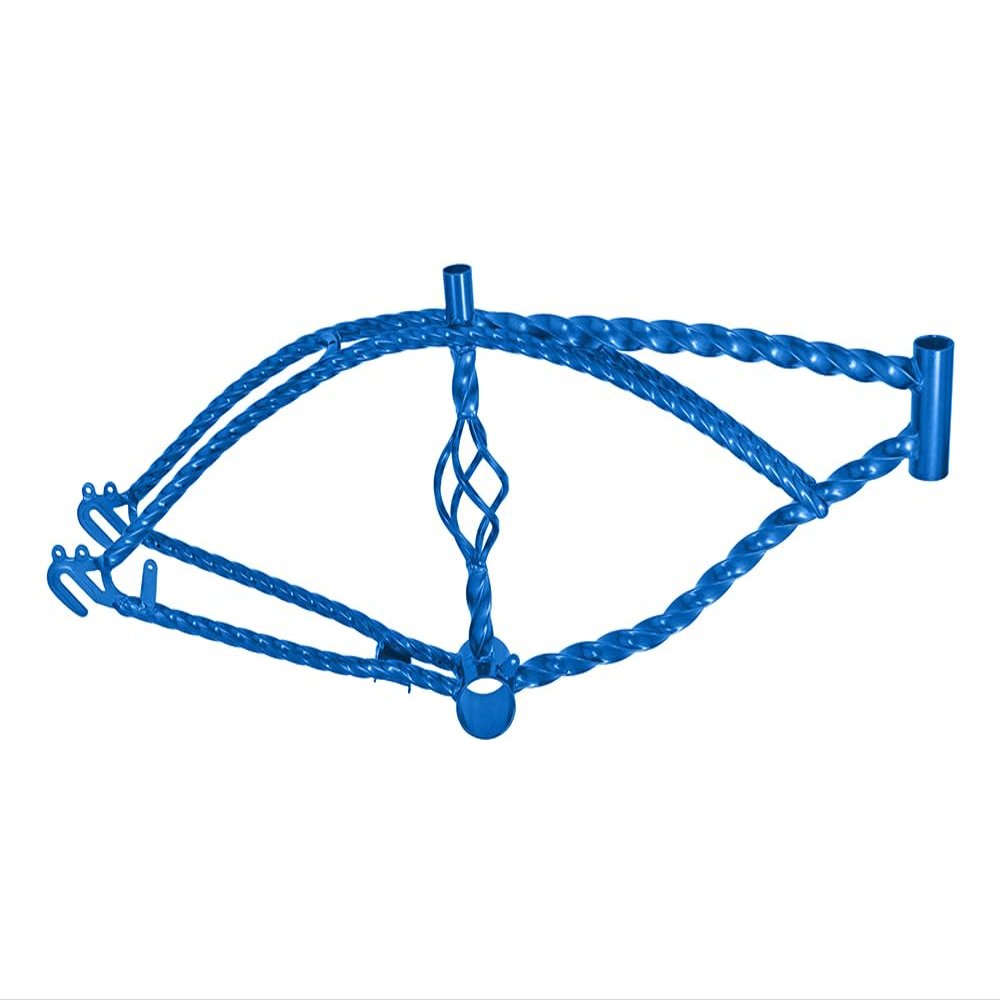 Lowrider Bike 20 Cage Twisted Frame Blue.