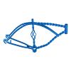 Lowrider Bike 20 Cage Twisted Frame Blue. view 1