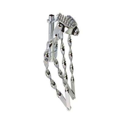 Lowrider Bike 12 Bent Flat Twisted Spring Fork 1 Inch Chrome.