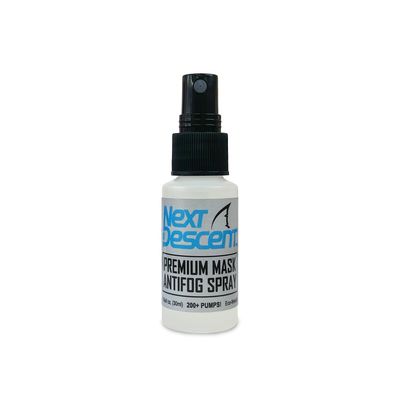 Next Descent Anti Fog Spray for Swimming Goggles & Diving Mask Defog Solution for Pool, Snorkeling, Scuba and Freediving