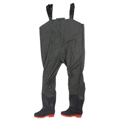 Hip Wader, Wading Pants, Flexible Movement, Good Protection, No Leaking, with Boot Foot for Camping (42) Green