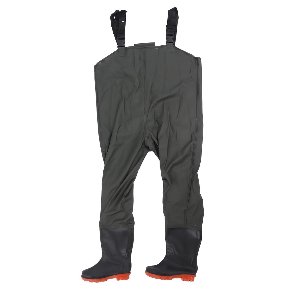 Hip Wader, Wading Pants, Flexible Movement, Good Protection, No Leaking, with Boot Foot for Camping (42) Green
