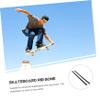 BESPORTBLE 6pcs Sturdy Skateboard Rails Professional Rib Bone Rails for Longboard Wear-Resistant Plastic view 2