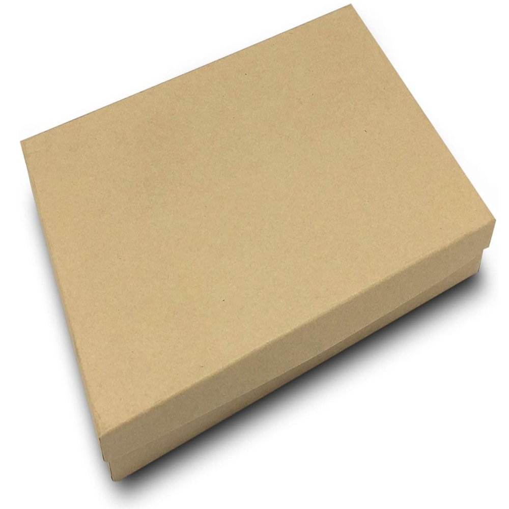 Pacific Jewelry Displays Brown Kraft Square Cardboard Jewelry Gift Boxes 5.25 x 3.75 x 1 Inches-10 Pack