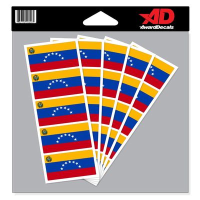 Venezuela Flag Sticker Decal for Helmets (Football, Baseball, Softball, Hockey, Lacrosse, Etc.) 50 Stickers The Original Award Decals Premium 20mil Thick Helmet Decals Made in The USA Since 1976