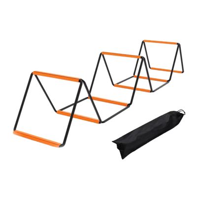 Agility Ladder Speed Ladder Staircase Instant Set up Foldable Training Equipment Agility Training Ladder for Foot Exercise, Orange