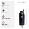 Hydro Flask Water Bottle - Insulated Stainless Steel - Wide Straw Lid, Non Spill, Leakproof in 32 Oz Oat Tan view 4