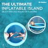 SOLSTICE 6-Person Circular Mesh Hangout Ring Inflatable Dock, Floating Water Raft Platform, 8ft - Round Outdoor Design for Lake, River, Swimming Pool & Beach, Includes Carry Bag view 2