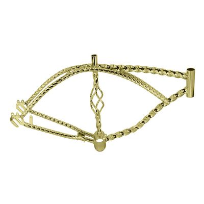 Lowrider Bike 20 Cage Twisted Frame Gold.