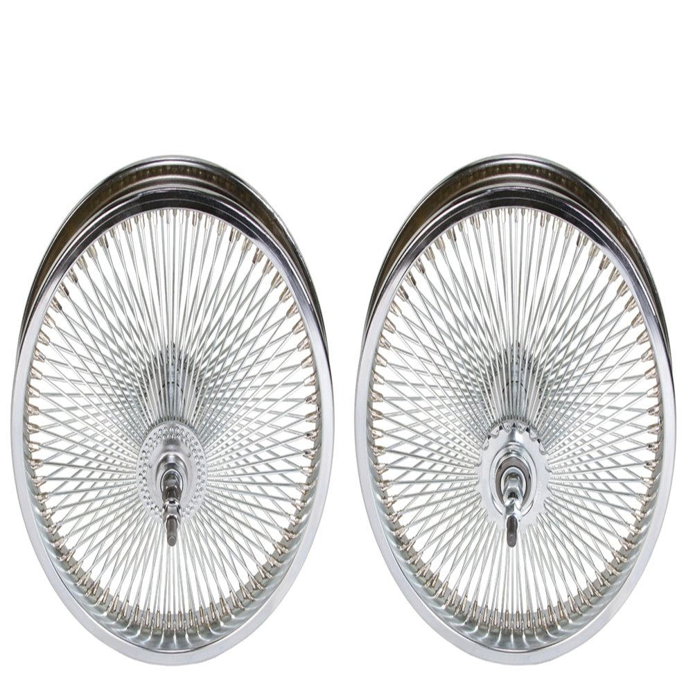Bike 16 Steel Front & Coaster Wheel 144 Spoke 14g UCP 3/8 Axle Single Wall Chrome.