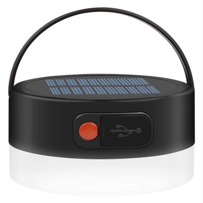 Rechargeable Waterproof Solar Camping Lamp, 4 Modes Outdoor Tent Lantern, Portable LED Tent Light for Emergency, Camping, Hiking, Fishing, Outdoor Travel