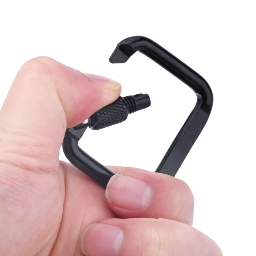 4 Pcs Square Quick Link Locking Carabiner Buckle Outdoor Keychain Snap Clip Hook Aluminum Alloy Carabiner Buckle Lightweight Aluminum Alloy Carabiner Buckle