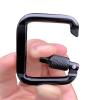 4 Pcs Square Quick Link Locking Carabiner Buckle Outdoor Keychain Snap Clip Hook Aluminum Alloy Carabiner Buckle Lightweight Aluminum Alloy Carabiner Buckle view 3