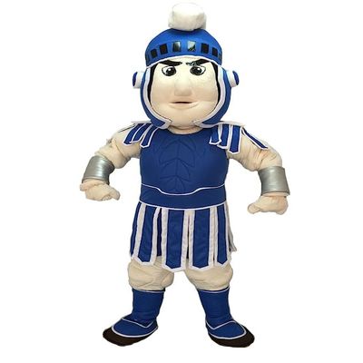 Eamior Dark Blue Spartan Trojan Knight Mascot Costume Adult Size for Men & Women with Built-in Fan Inside the Head