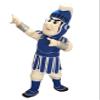 Eamior Dark Blue Spartan Trojan Knight Mascot Costume Adult Size for Men & Women with Built-in Fan Inside the Head view 2
