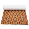 Eapmic EVA Faux Teak Decking Sheet for Fish Boat Yacht Non-Slip Marine Flooring Mat(Brown with Black Stripes,Diamond Pattern) view 1