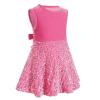 IBTOM CASTLE Girls Christmas Velvet Dress: Kid Sparkle Sequin Fall Winter Xmas Sleeveless Crew Neck Ruffle Dress Holiday Party Pageant Wedding School Dance Photograph Casual Dress Pink 9-12 Months view 2