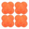 M METERXITY 4 Pack Reaction Ball - TPR High Difficulty Flexibility Training Ball Apply to Sports Exercise Daily Use (47 x 47 x 55mm, Orange) view 1