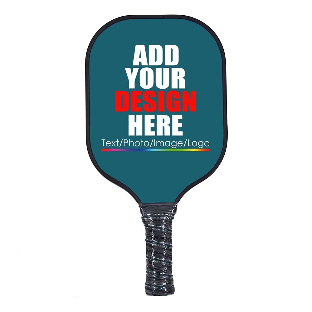 Custom Graphite Pickleballs Paddles Lightweight Personalized Pickleballs Paddle Racquet Add Your Photo,Text,Logo Pickle Ball Equipment Blue Green