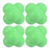 M METERXITY 4 Pack Reaction Ball - TPR High Difficulty Flexibility Training Ball Apply to Sports Exercise Daily Use (47 x 47 x 55mm, Green) view 1