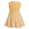 Baby Girl Fall Winter Christmas Dress: Toddler Velvet Sequin Sleeveless Dress Sparkle Crew Neck Formal Wedding Party Dress Photo Shoot Princess Evening Gown Tutu Dress Khaki 9-12 Months view 1