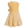 Baby Girl Fall Winter Christmas Dress: Toddler Velvet Sequin Sleeveless Dress Sparkle Crew Neck Formal Wedding Party Dress Photo Shoot Princess Evening Gown Tutu Dress Khaki 9-12 Months view 2