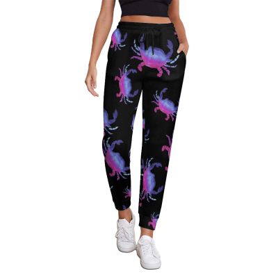 Crabby Days Womens Sweatpants Printed Baggy Jogger Pants Athletic Lounge Trousers with Pockets L