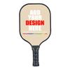 Custom Pickleballs Paddles Pickle Ball Paddle Ribbed Non-Slip Cushion Grip Single Racket with Your Own Design Natural view 1