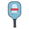 Custom Pickleballs Paddles Pickle Ball Paddle Ribbed Non-Slip Cushion Grip Single Racket with Your Own Design Sky Blue view 1