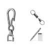 KeyUnity KM15SW Titanium EDC Bottle Opener Keychain Clip with D Ring, KP00 Bolt Action Writing Tool & KA24 Swivel Ring Bundle view 1