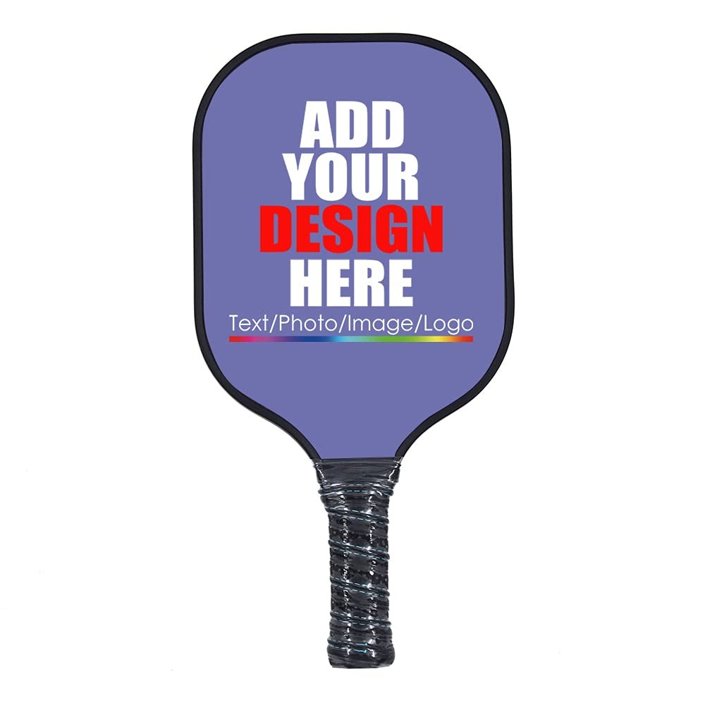 Custom Pickleballs Paddles,Personalized Pickleballs Paddle Racquet with Comfort Grip,Add Your Photo,Text,Logo Paddle for Gifts Violet