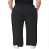 Agnes Orinda Plus Size Palazzo Pants for Women Stretchy High Waisted with Pocket Wide Leg Long Pants 3X Black view 4