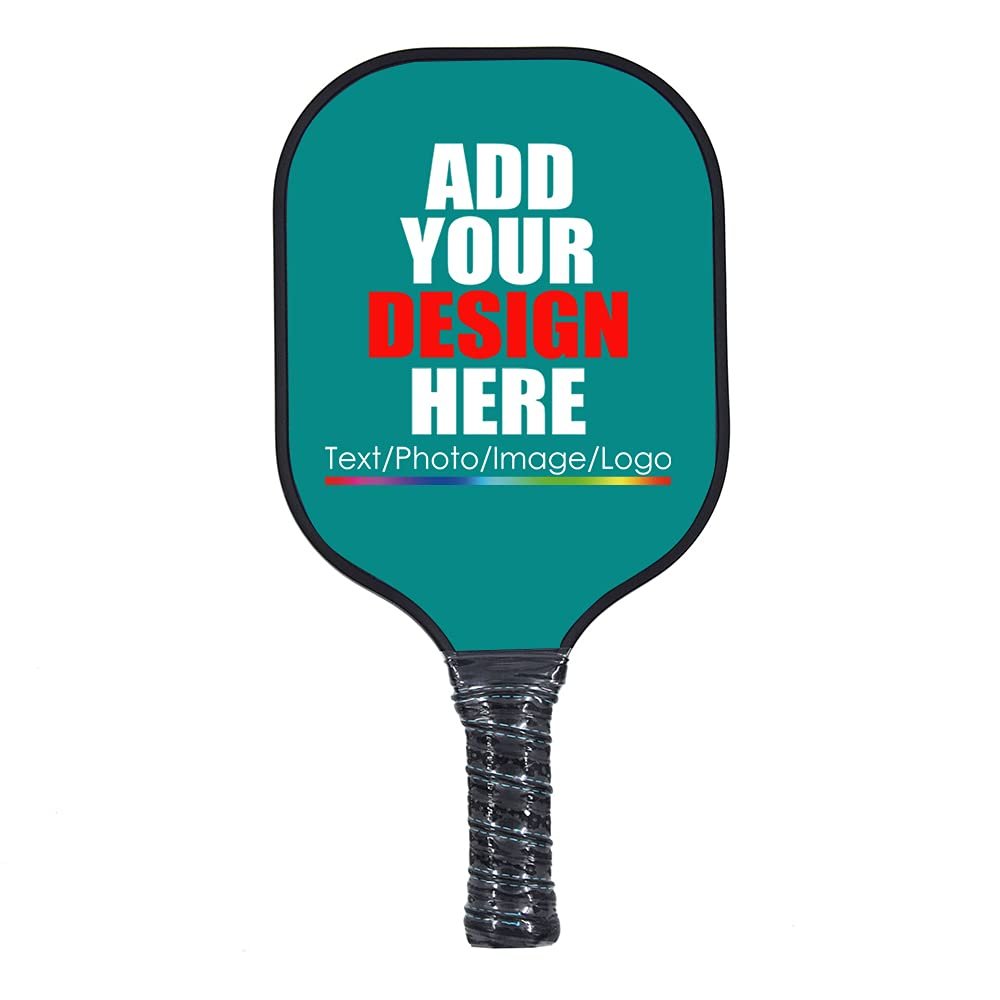 Custom Pickleballs Paddles Pickle Ball Rackets with Soft Grip for Gifts Sports Equipment for Men Women Beginner Tropical Blue