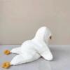 Keenso Baby Onesie,Baby Onesie White Goose Cute Warm Practical Wool Polyester Skin Friendly Jumpsuit Toddler for Winter view 2