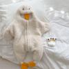 Keenso Baby Onesie,Baby Onesie White Goose Cute Warm Practical Wool Polyester Skin Friendly Jumpsuit Toddler for Winter view 3