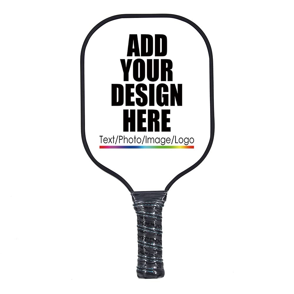Custom Graphite Pickleballs Paddles Lightweight Personalized Pickleballs Paddle Racquet Add Your Photo,Text,Logo Pickle Ball Equipment White