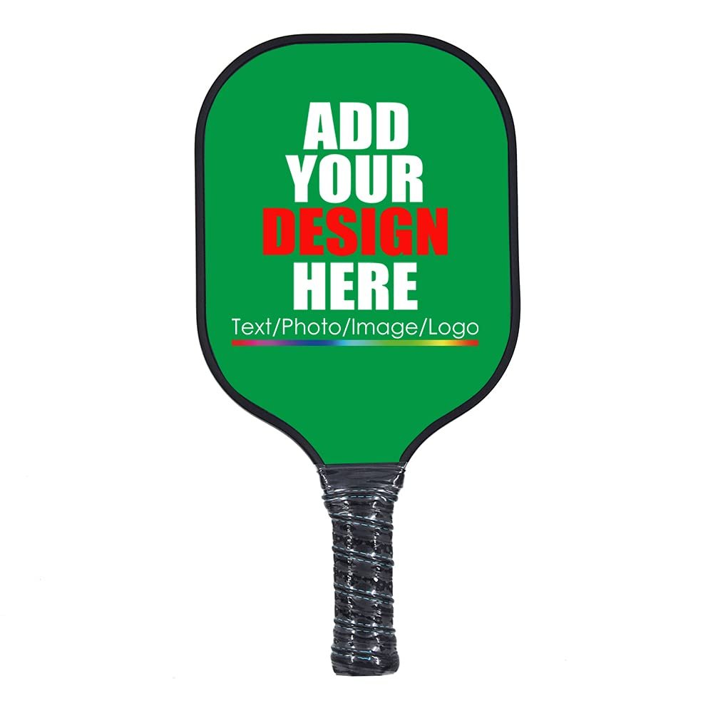 Custom Pickleballs Paddles,Personalized Pickleballs Paddle Racquet with Comfort Grip,Add Your Photo,Text,Logo Paddle for Gifts Irish Green