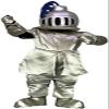 Knight in Silver Armour Mascot Costume Adult Size for Men & Women with Built-in Fan Inside the Head view 1