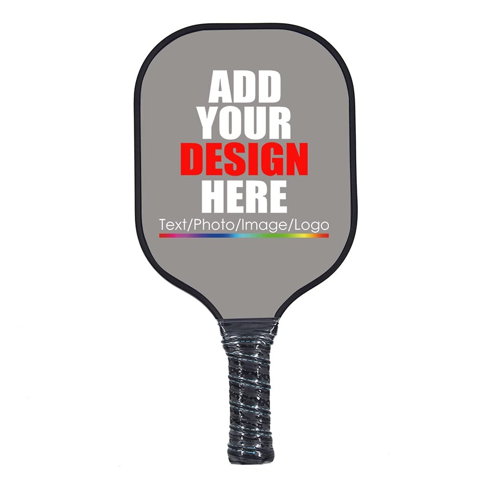 Personalized Pickleballs Paddle Rackets Lightweight Pickleballs Paddles Racquet Comfortable Grip with Your Name Logo Text Gravel