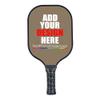 Custom Pickleballs Paddles Pickle Ball Paddle Ribbed Non-Slip Cushion Grip Single Racket with Your Own Design Brown Savana view 1
