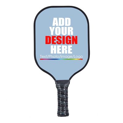 Personalized Pickleballs Paddle Rackets Lightweight Pickleballs Paddles Racquet Comfortable Grip with Your Name Logo Text Light Blue