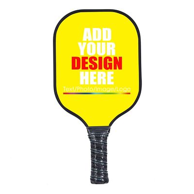 Custom Pickleballs Paddles Pickle Ball Rackets with Soft Grip for Gifts Sports Equipment for Men Women Beginner Yellow