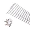10pcs 14G J Bend Bicycle Stainless Steel Spokes 26inch 27.5inch Flexible Spokes with Nipples for MTB Wheel Spokes, E-Bike, City Bikes(256MM) view 2