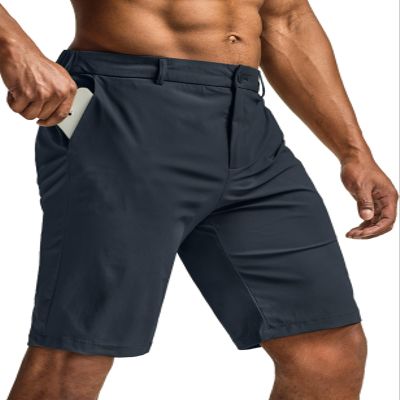 CQR Men's Quick Dry Stretch Hiking Cargo Shorts, Lightweight Water Resistant Tactical Casual, Golf & Outdoor with Pockets, Hike Flex Navy, 30W x 10L