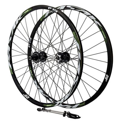 KANGXYSQ 26 27.5 29 Inch Mountain Wheelset Disc Brake Quick Release 32 Hole 11/12 Speed Aluminum Alloy 6-jaw XD Freehub Front Two Rear Four Bearings Bike Wheel (Color : Black, Size : 26inch)