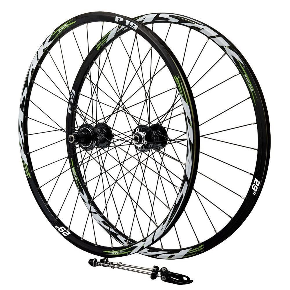 KANGXYSQ 26 27.5 29 Inch Mountain Wheelset Disc Brake Quick Release 32 Hole 11/12 Speed Aluminum Alloy 6-jaw XD Freehub Front Two Rear Four Bearings Bike Wheel (Color : Black, Size : 26inch)