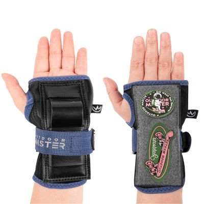 OutdoorMaster Wrist Guards for Snowboarding, Skating, Skateboarding, Impact Resistant Wrist Brace with Splints and Adjustable Strap, Wristsaver Wrist Support Protective Gear for Adults/Youth (1 Pair)