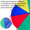 Dulousia Parachute 10ft - Kids Play Rainbow Gymnastics Parachute with Handles for Field Days Group Team Cooperative Games, Gym Class Parachute Christmas Birthday Church VBS Activity Supplies view 3