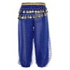 Freebily Kids Girls Belly Dance Harem Pants Tribal Arabic Trousers Yoga Pilates Hippie Dance Bottoms with Hip Scarf Royal Blue 7-9 Years view 2