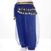 Freebily Kids Girls Belly Dance Harem Pants Tribal Arabic Trousers Yoga Pilates Hippie Dance Bottoms with Hip Scarf Royal Blue 7-9 Years view 4